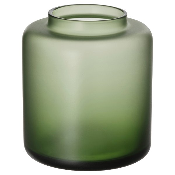 KONSTFULL - vase, frosted glass/green