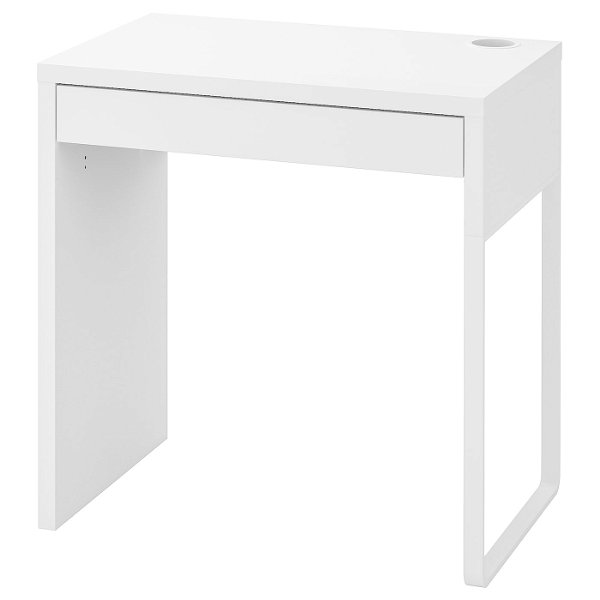 MICKE Desk, white, 28 3/4x19 5/8"