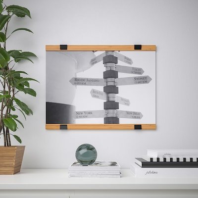 VISBÄCK Poster hanger, bamboo, 24" - IKEA