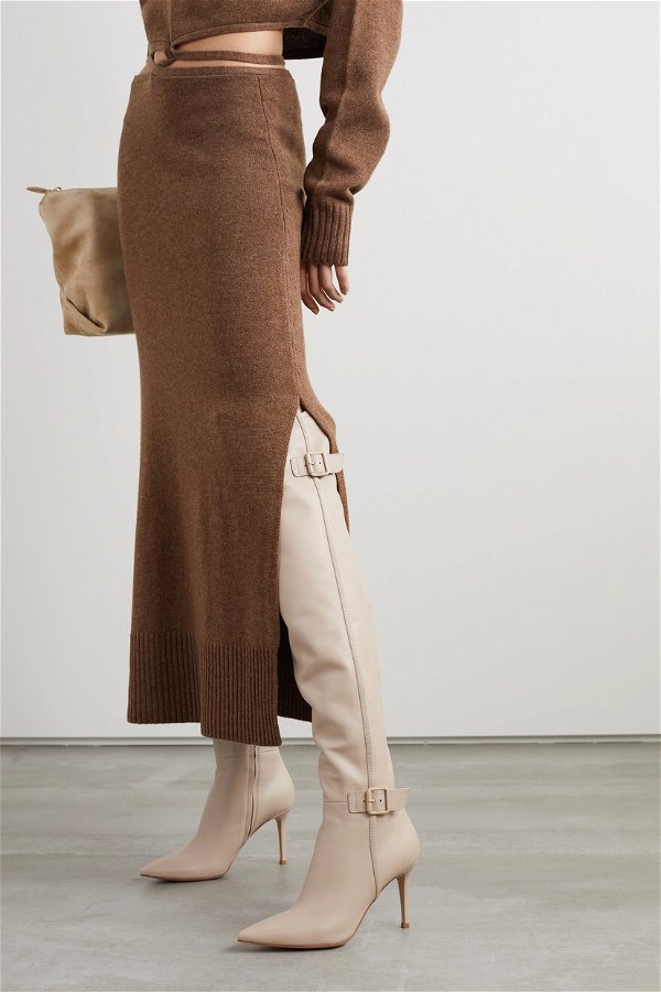 Neutral 85 leather over-the-knee boots | GIANVITO ROSSI | NET-A-PORTER