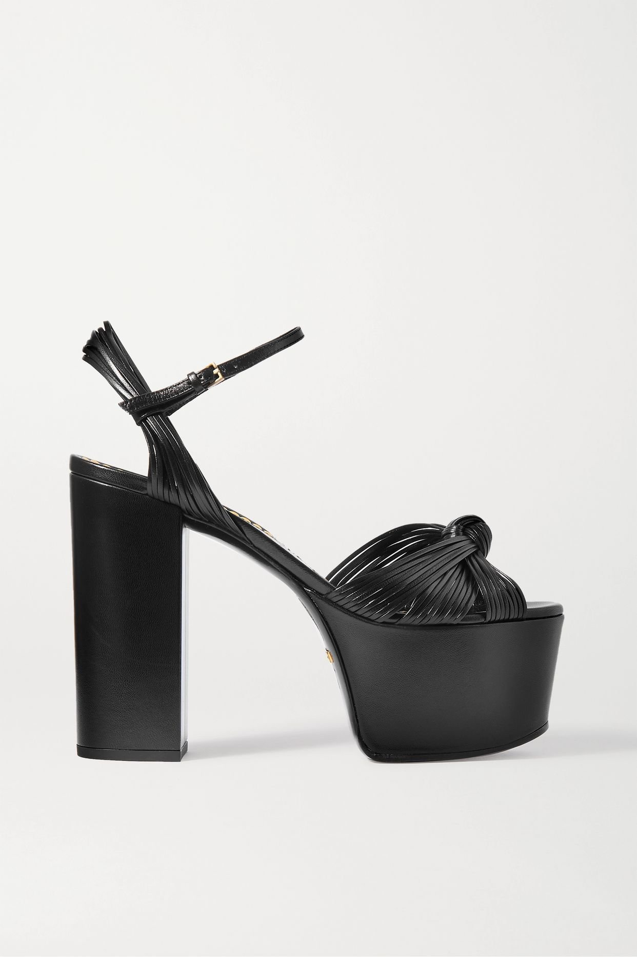 GUCCI - Crawford knotted leather platform sandals