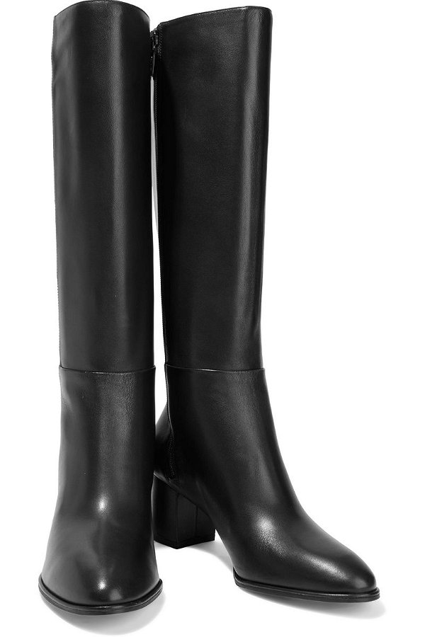 Black Laurelia leather knee boots | STUART WEITZMAN | THE OUTNET