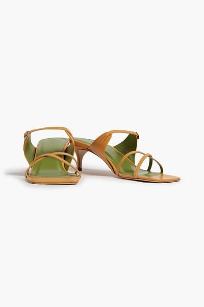 Mustard Candy leather mules | BY FAR | THE OUTNET