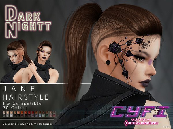The Sims Resource - CYFI Jane Hairstyle